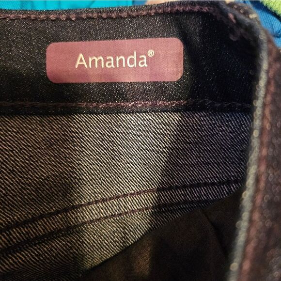 #090 Gloria Vanderbilt " Amanda" Dark Wash Straight Leg Jeans - Picture 7 of 7